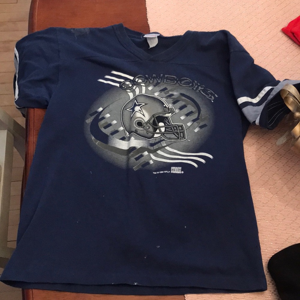 Vintage scrimmage dallas cowboys t shirt womens xs boys large 14/16